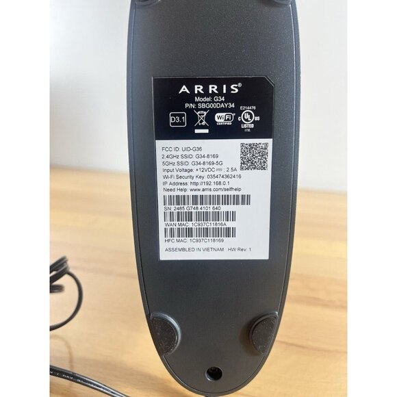 ARRIS Surfboard G34 DOCSIS 3.1 Gigabit Cable Modem & AX3000 Wi-Fi 6 Router PARTS - Picture 10 of 10
